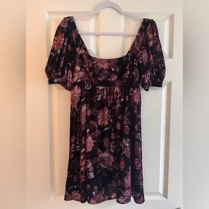 Urban Outfitters velvet floral mini dress